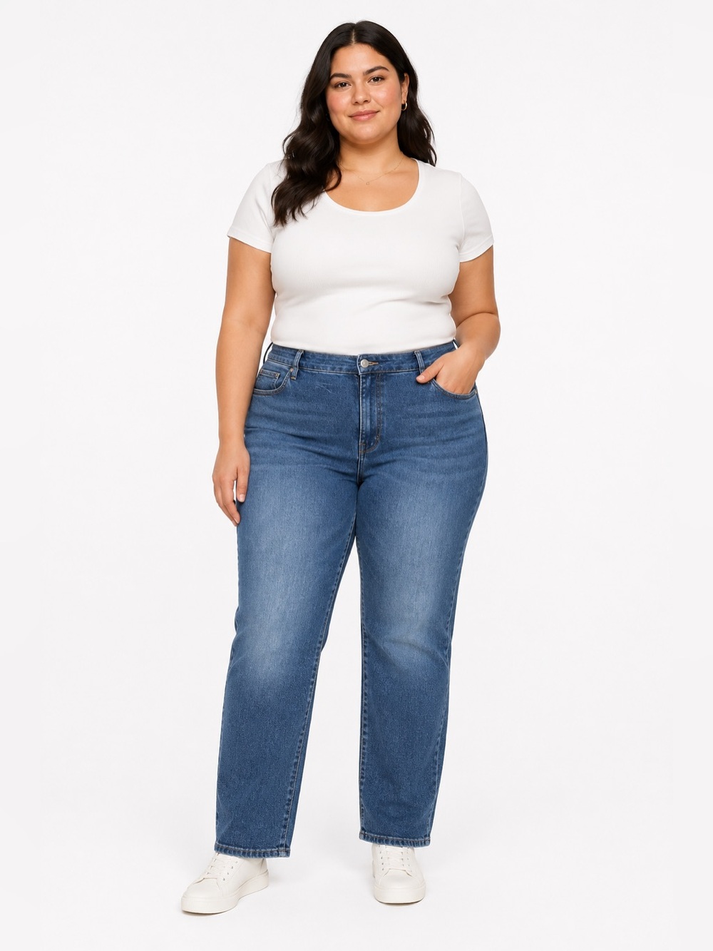 Good American Good Legs Mid Rise Straight 28-32